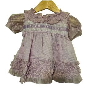 Martha's Miniatures Ruffle Vintage Girls Dress 12m